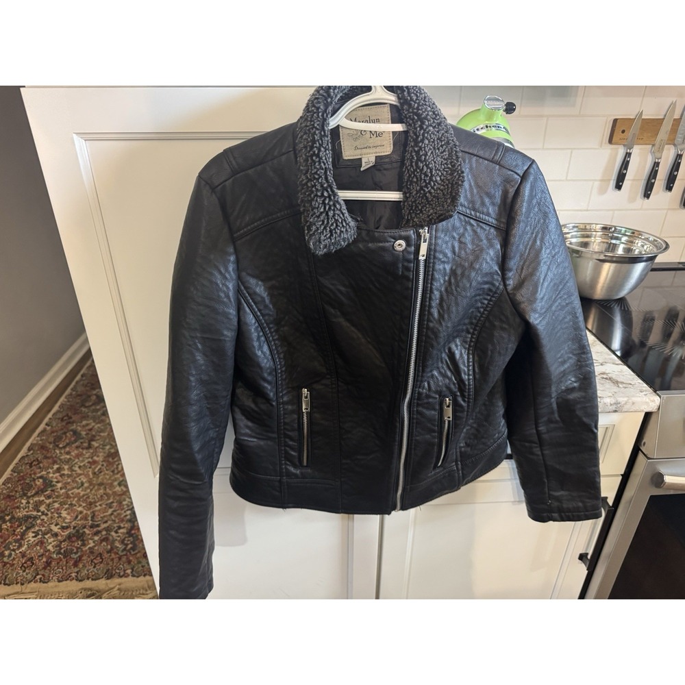 Marilyn And Me Faux Leather Jacket Large